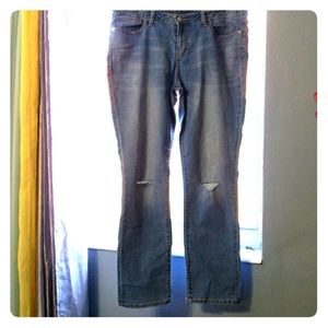 Old navy straight leg distressed jeans